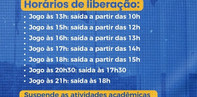 Horários especiais de atendimento em virtude dos jogos do Brasil na Copa do Mundo de 2026